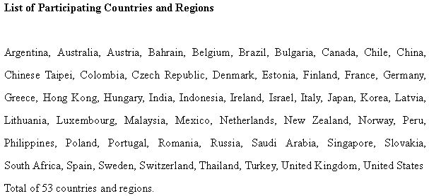 List of Participating Countries and Regions
