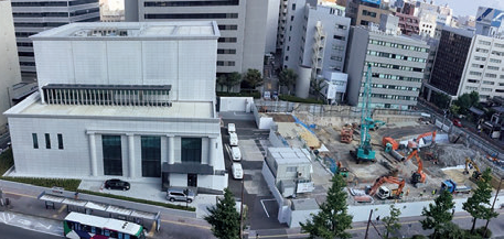 新営業所II期棟着工（旧営業所跡地）時の写真。