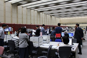 日本銀行の訓練模様の写真