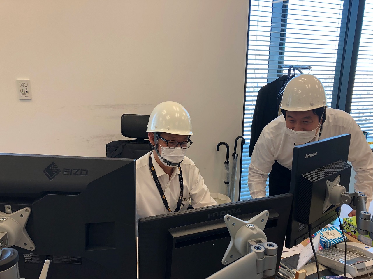 外国為替市場BCP対策会議事務局でのBCP訓練の模様の写真