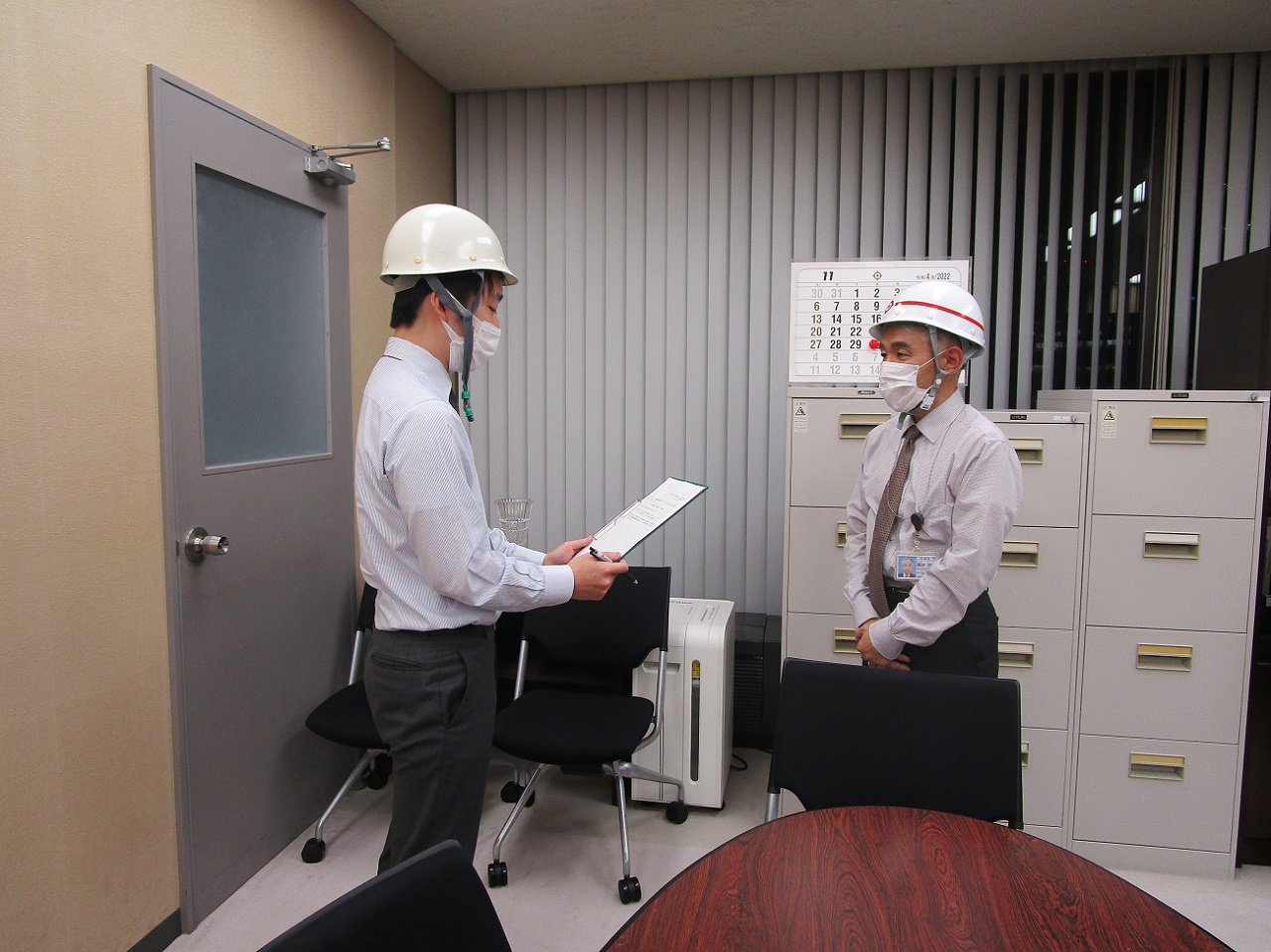 日本銀行でのBCP訓練の模様の写真（1）