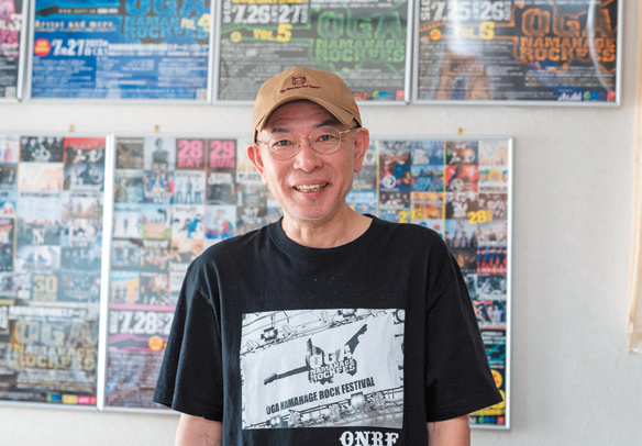 男鹿ナマハゲロックフェスティバル実行委員長の菅原圭位氏の写真