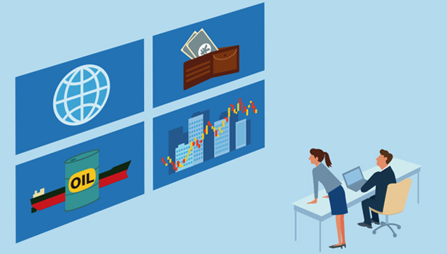 Infographic image showing 'There are high uncertainties surrounding Japan's economic activity and prices.' For details, see the full text of the Highlights of the Outlook Report.