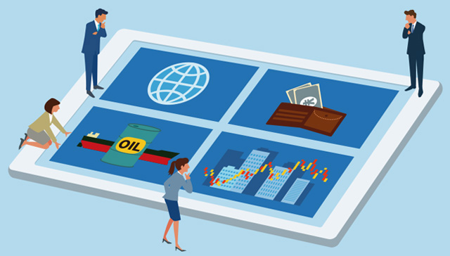 Infographic image showing 'There are high uncertainties surrounding Japan's economic activity and prices.' For details, see the full text of the Highlights of the Outlook Report.