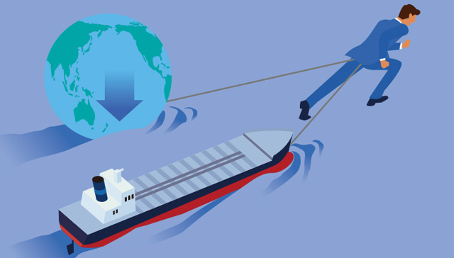 Infographic image showing 'Japan's economic growth is likely to moderate.' For details, see the full text of the Highlights of the Outlook Report.