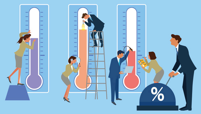 Infographic image showing 'The Bank will conduct monetary policy with the 2 percent target.' For details, see the full text of the Highlights of the Outlook Report.