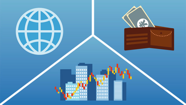 Infographic image showing 'Developments in overseas economic activity and prices, wage- and price-setting behavior of firms, market developments, etc. warrant attention.' For details, see the full text of the Highlights of the Outlook Report.