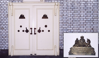 Image: original outer door of the vault of the Main Building