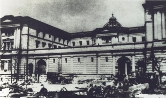Image: Main Building with burnt dome after the Great Kanto Earthquake of 1923