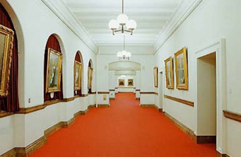 Image: second floor corridor of the Main Building