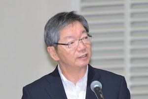 北都銀行 斉藤 頭取による講演の写真