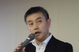 碧海信用金庫 竹之内副部長による講演の写真