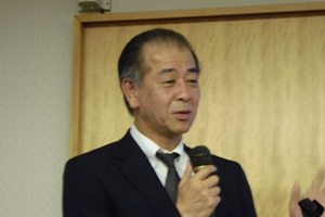 大垣共立銀行 出口所長代理兼審査役による講演の写真