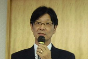 中京銀行 宮川地域密着型金融推進室長による講演の写真