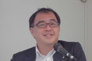 大分銀行 石井 推進役による講演の写真