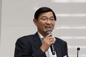 千葉銀行 森本参与による講演の写真